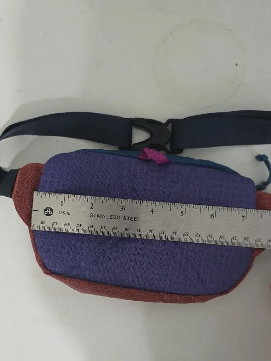 Patagonia Purple, Blue & Yellow Waist Pack with Pink Zipper - Picture 4 of 7